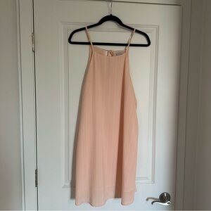 Cotton On Peach Pinstripe Midi Dress Size Large